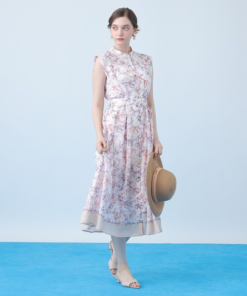 ANAYI(アナイ)の「Coral プリントローンシャツフレア ワンピース(シャツワンピース・レディース・ピンク/ブルー・38/36/34)」の20枚目の写真