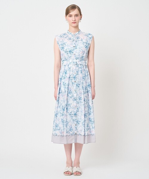 ANAYI(アナイ)の「Coral プリントローンシャツフレア ワンピース(シャツワンピース・レディース・ピンク/ブルー・38/36/34)」の22枚目の写真