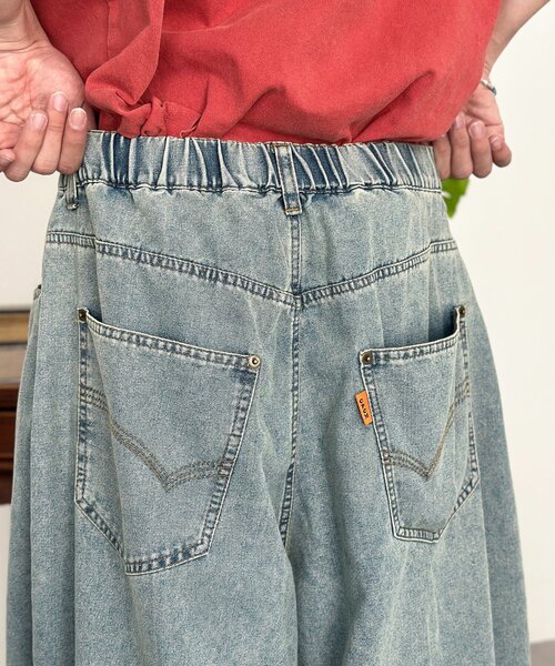 CPCM(シーピーシーエム)の「綿レーヨンバギーデニム(デニムパンツ・メンズ・サックスブルー/ブラック・MEDIUM/LARGE)」の15枚目の写真