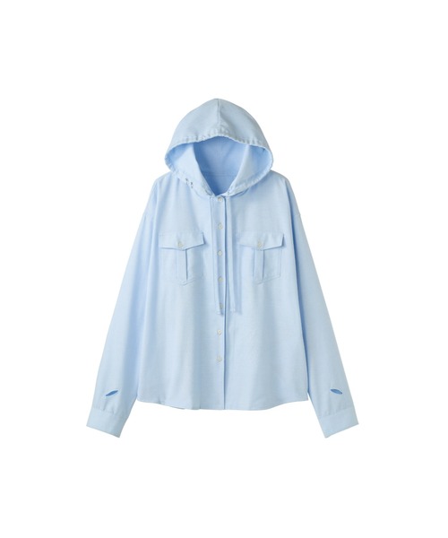 Knuth Marf（クヌースマーフ）の「UV protection hoodie (unisex)（シャツ/ブラウス・レディース・ブルー/ブラック・FREE）」の2枚目の写真