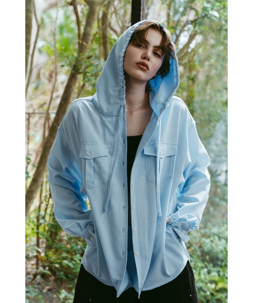 Knuth Marf（クヌースマーフ）の「UV protection hoodie (unisex)（シャツ/ブラウス・レディース・ブルー/ブラック・FREE）」の7枚目の写真