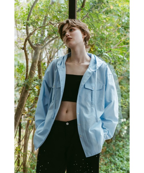 Knuth Marf（クヌースマーフ）の「UV protection hoodie (unisex)（シャツ/ブラウス・レディース・ブルー/ブラック・FREE）」の11枚目の写真