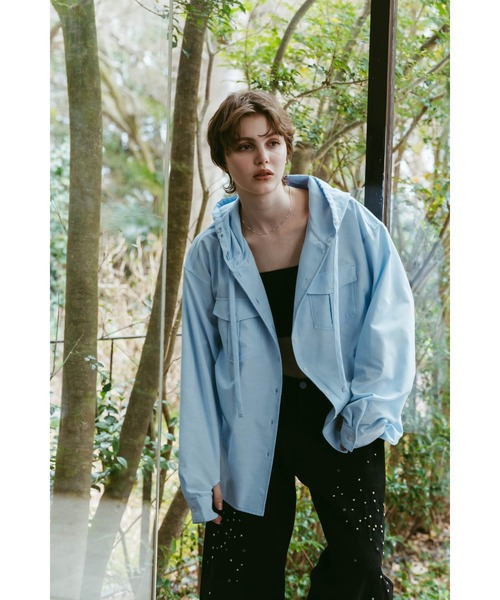 Knuth Marf（クヌースマーフ）の「UV protection hoodie (unisex)（シャツ/ブラウス・レディース・ブルー/ブラック・FREE）」の12枚目の写真