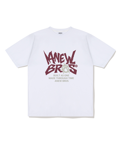 ANEWBROS（アニュブロス）の「マニフェストオーバーサイズ半袖Tシャツ6カラー[ANSE_2003]（Tシャツ/カットソー・レディース・ライトグレー/ネイビー/ホワイト×レッド/ホワイト×ブラック/ブラック×ホワイト/ブラック×ブルー・MEDIUM/SMALL/X-LARGE/LARGE）」の2枚目の写真