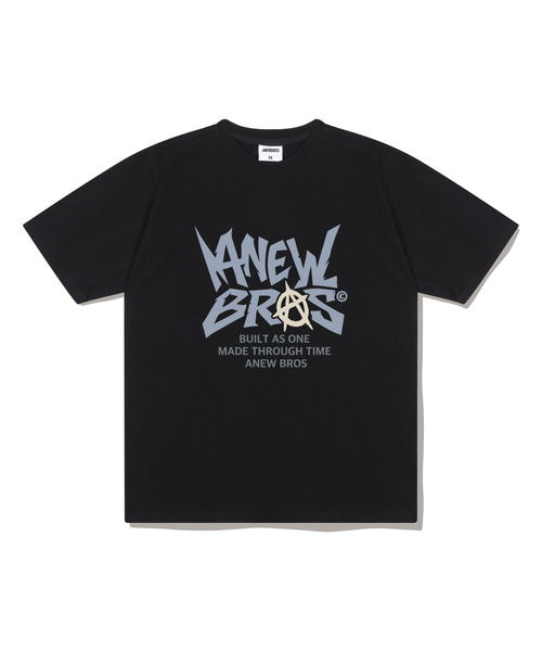 ANEWBROS（アニュブロス）の「マニフェストオーバーサイズ半袖Tシャツ6カラー[ANSE_2003]（Tシャツ/カットソー・レディース・ライトグレー/ネイビー/ホワイト×レッド/ホワイト×ブラック/ブラック×ホワイト/ブラック×ブルー・MEDIUM/SMALL/X-LARGE/LARGE）」の4枚目の写真