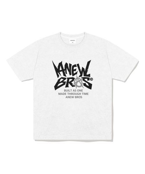 ANEWBROS（アニュブロス）の「マニフェストオーバーサイズ半袖Tシャツ6カラー[ANSE_2003]（Tシャツ/カットソー・レディース・ライトグレー/ネイビー/ホワイト×レッド/ホワイト×ブラック/ブラック×ホワイト/ブラック×ブルー・MEDIUM/SMALL/X-LARGE/LARGE）」の8枚目の写真