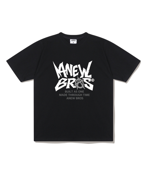 ANEWBROS（アニュブロス）の「マニフェストオーバーサイズ半袖Tシャツ6カラー[ANSE_2003]（Tシャツ/カットソー・レディース・ライトグレー/ネイビー/ホワイト×レッド/ホワイト×ブラック/ブラック×ホワイト/ブラック×ブルー・MEDIUM/SMALL/X-LARGE/LARGE）」の10枚目の写真