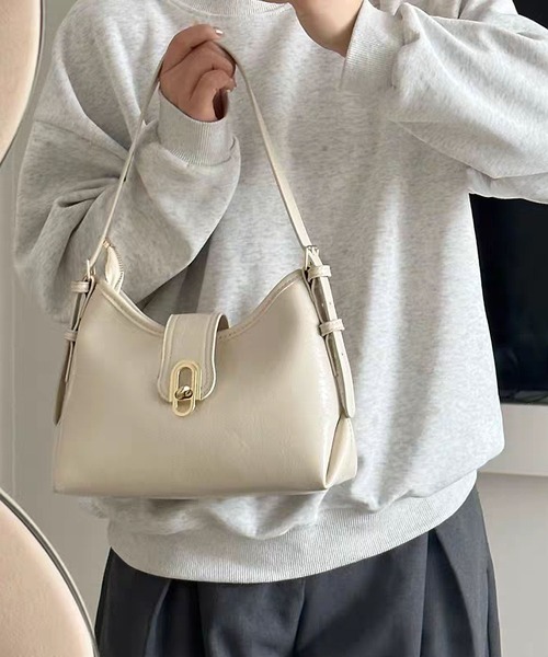 LA VORAGINE(ラ ヴォラジネ)の「ベルトフラップ 2wayショルダーバッグ 通勤(ショルダーバッグ・レディース・アイボリー/Black/A/Wine・FREE)」の10枚目の写真