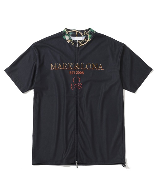 MARK & LONA(マークアンドロナ)の「Fragment Jacquard Mock Tee | MEN(Tシャツ/カットソー・メンズ・ブラック・46)」の1枚目の写真
