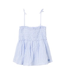 HEART BADGE WOVEN STRIPE CAMI TOP