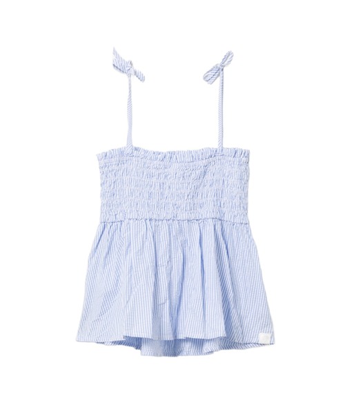 A BATHING APE（アベイシングエイプ）の「HEART BADGE WOVEN STRIPE CAMI TOP（その他トップス・レディース・サックスブルー・SMALL/X-SMALL）」の2枚目の写真