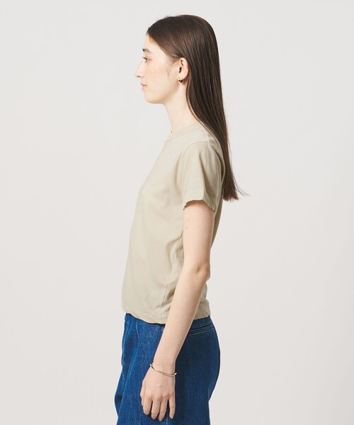 ATON（エイトン）の「＜ATON＞ツイスト ヘム Tシャツ（Tシャツ/カットソー・レディース・ホワイト/ライトピンク/ベージュ・02(38)）」の12枚目の写真