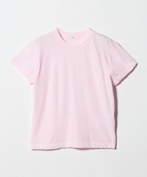 ATON（エイトン）の「＜ATON＞ツイスト ヘム Tシャツ（Tシャツ/カットソー・レディース・ホワイト/ライトピンク/ベージュ・02(38)）」の17枚目の写真