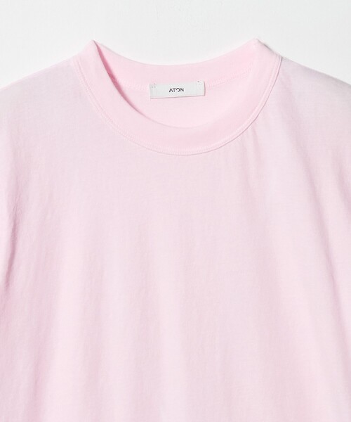 ATON（エイトン）の「＜ATON＞ツイスト ヘム Tシャツ（Tシャツ/カットソー・レディース・ホワイト/ライトピンク/ベージュ・02(38)）」の18枚目の写真