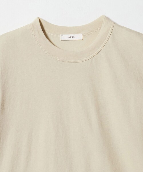 ATON（エイトン）の「＜ATON＞ツイスト ヘム Tシャツ（Tシャツ/カットソー・レディース・ホワイト/ライトピンク/ベージュ・02(38)）」の22枚目の写真
