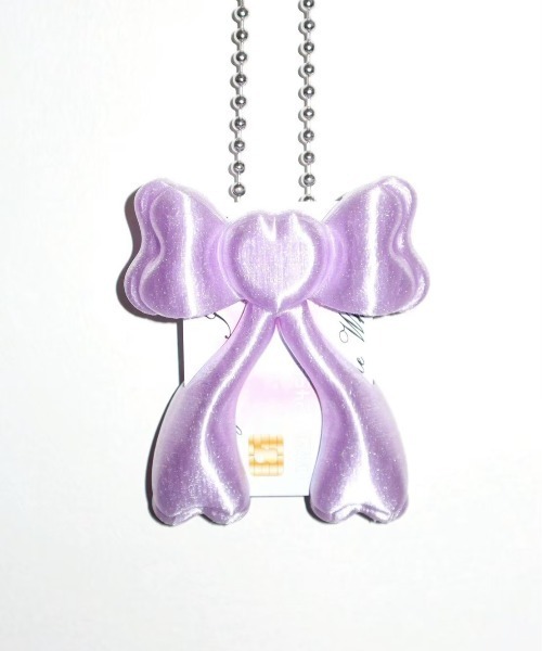 EVERYTHINGS（エブリシングス）の「【EVERYTHINGS】Bows Card-Holder / 【エブリシングス】３Dリボンチェーンカードホルダー（カードケース・レディース・ホワイト/ピンク/パープル・ONE SIZE）」の19枚目の写真