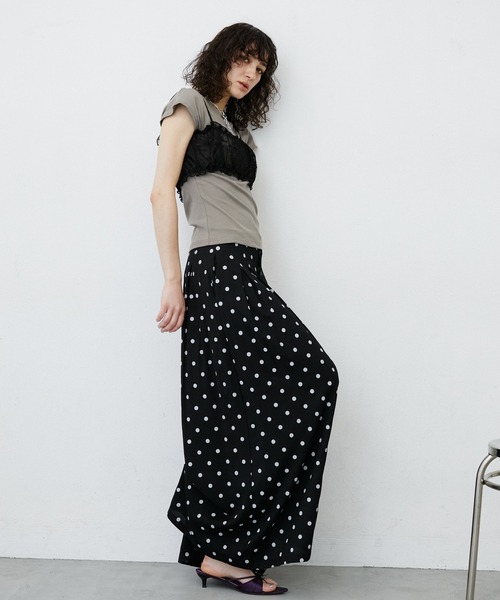 uyu.（ウユ）の「Lace Bustier Layered French sleeve Tee/【レースビスチェ付き】 レイヤードフレンチスリーブカットソー（Tシャツ/カットソー・レディース・ホワイト/ブラック・FREE）」の19枚目の写真