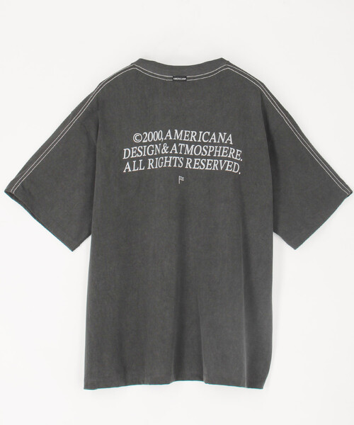 AMERICANA(アメリカーナ)の「AMERICANA/アメリカーナ ビッグシルエット ヴィンテージ天竺 TEE(Tシャツ/カットソー・レディース・ブラウン/チャコールグレー・ONE SIZE)」の1枚目の写真