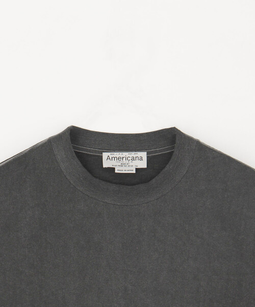 AMERICANA(アメリカーナ)の「AMERICANA/アメリカーナ ビッグシルエット ヴィンテージ天竺 TEE(Tシャツ/カットソー・レディース・ブラウン/チャコールグレー・ONE SIZE)」の4枚目の写真