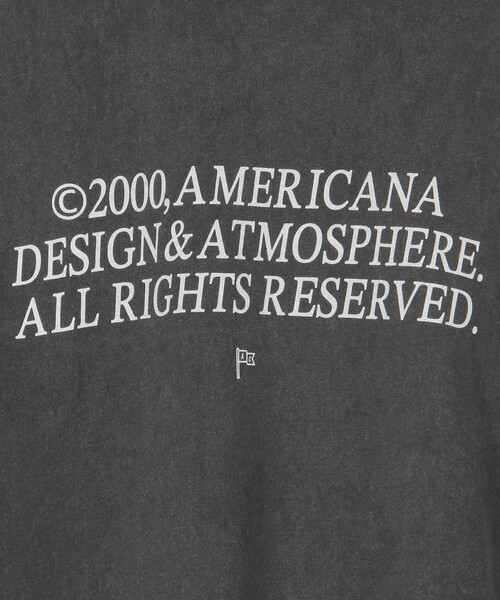 AMERICANA(アメリカーナ)の「AMERICANA/アメリカーナ ビッグシルエット ヴィンテージ天竺 TEE(Tシャツ/カットソー・レディース・ブラウン/チャコールグレー・ONE SIZE)」の5枚目の写真
