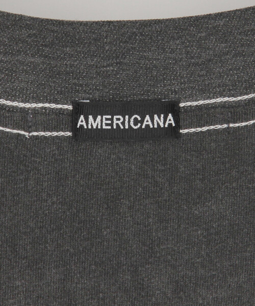 AMERICANA(アメリカーナ)の「AMERICANA/アメリカーナ ビッグシルエット ヴィンテージ天竺 TEE(Tシャツ/カットソー・レディース・ブラウン/チャコールグレー・ONE SIZE)」の6枚目の写真