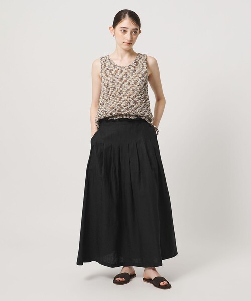 UNITED ARROWS(ユナイテッドアローズ)の「リネン タック ロングスカート ‐ウォッシャブル‐(スカート・レディース・ホワイト/ブラック/ライラック・38/36)」の17枚目の写真