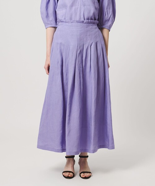 UNITED ARROWS(ユナイテッドアローズ)の「リネン タック ロングスカート ‐ウォッシャブル‐(スカート・レディース・ホワイト/ブラック/ライラック・38/36)」の18枚目の写真