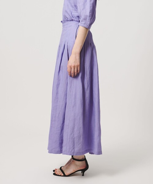 UNITED ARROWS(ユナイテッドアローズ)の「リネン タック ロングスカート ‐ウォッシャブル‐(スカート・レディース・ホワイト/ブラック/ライラック・38/36)」の19枚目の写真