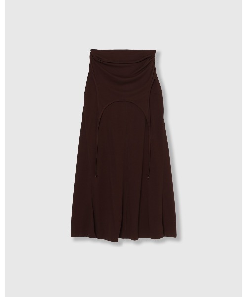 THINGS THAT MATTER(シングス ザット マター)の「TWO WAY GATHERED DRESS & SKIRT / ツー ウェイ ギャザード ドレス アンド スカート(スカート・レディース・ブラウン/ブラック・FREE)」の15枚目の写真