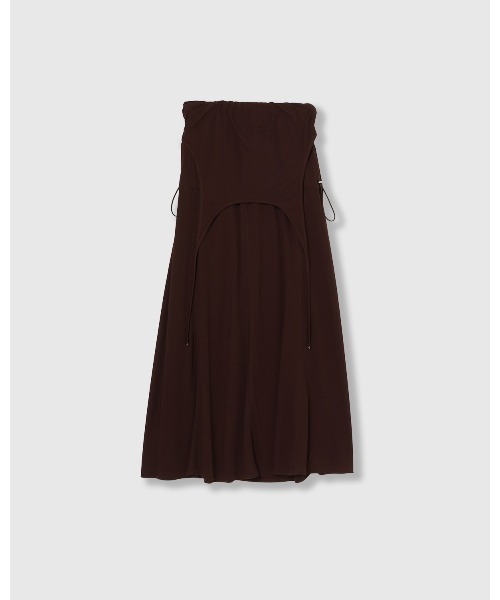 THINGS THAT MATTER(シングス ザット マター)の「TWO WAY GATHERED DRESS & SKIRT / ツー ウェイ ギャザード ドレス アンド スカート(スカート・レディース・ブラウン/ブラック・FREE)」の14枚目の写真