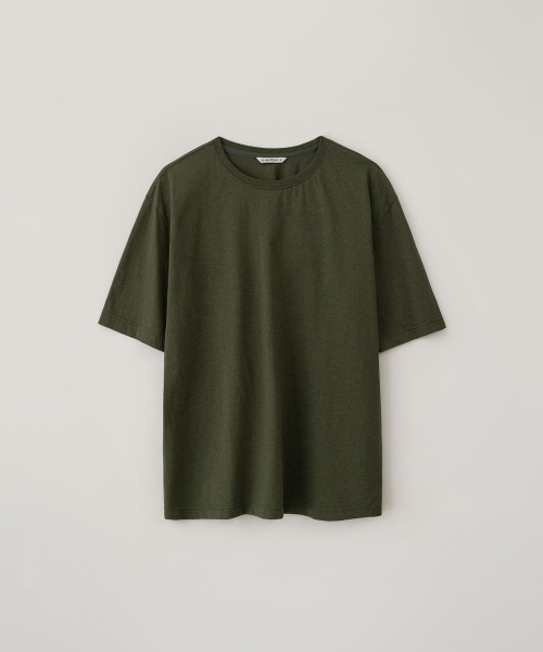 BLANKROOM(ブランクルーム)の「クラシックハーフTシャツ_MELANGE OLIVE(Tシャツ/カットソー・メンズ・その他・3/4/2/1)」の1枚目の写真