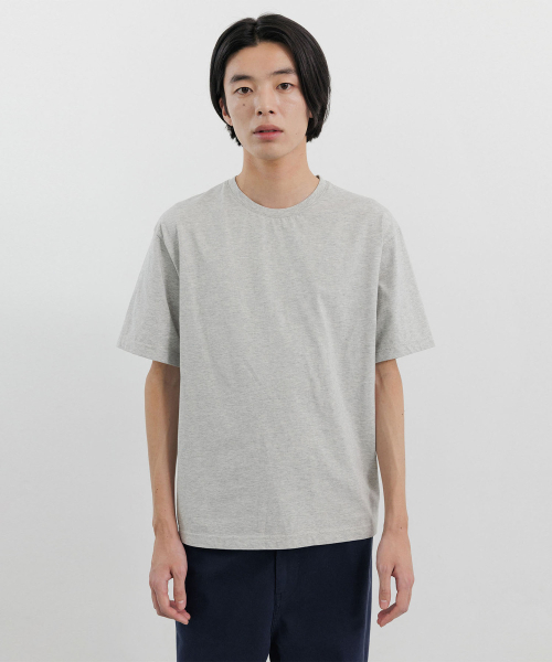 BLANKROOM(ブランクルーム)の「クラシックハーフTシャツ_MELANGE OLIVE(Tシャツ/カットソー・メンズ・その他・3/4/2/1)」の3枚目の写真