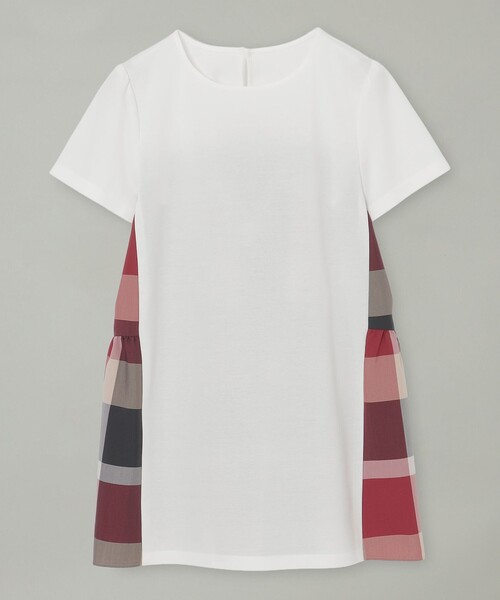 BLUE LABEL CRESTBRIDGE(ブルーレーベルクレストブリッジ)の「【一部店舗限定】ハイゲージポンチティアードトップス(Tシャツ/カットソー・レディース・ブラック/オフホワイト・40/38)」の8枚目の写真