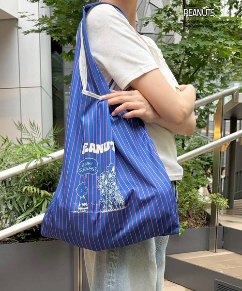 PEANUTS（ピーナッツ）の「【PEANUTS×BAYFLOW】メッシュトート（エコバッグ/サブバッグ・レディース・ネイビー/イエロー/オレンジ/グリーン・0）」の3枚目の写真