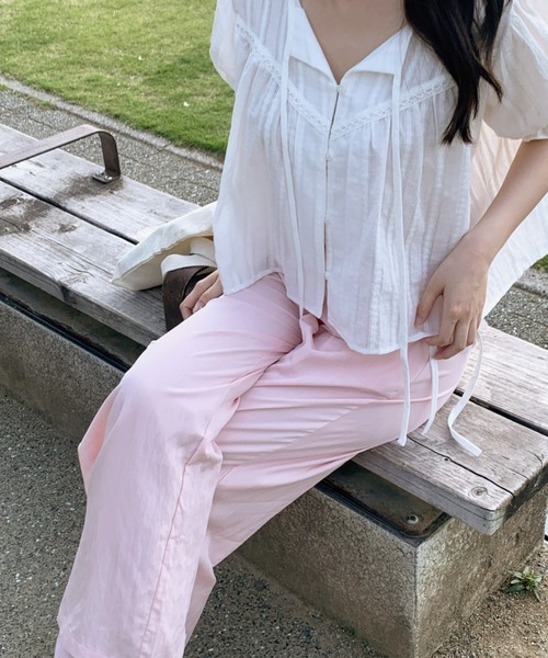 mineng（マイング）の「【体型カバー/レース】ヘイリーブラウス（シャツ/ブラウス・レディース・ホワイト・FREE）」の12枚目の写真