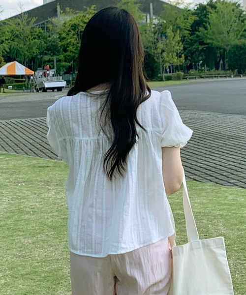mineng（マイング）の「【体型カバー/レース】ヘイリーブラウス（シャツ/ブラウス・レディース・ホワイト・FREE）」の14枚目の写真