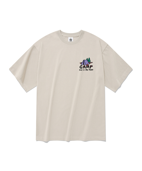 RADINEO(ラディネオ)の「キャンプ半袖Tシャツベージュ(Tシャツ/カットソー・メンズ・その他・SMALL/MEDIUM/LARGE/X-LARGE)」の2枚目の写真