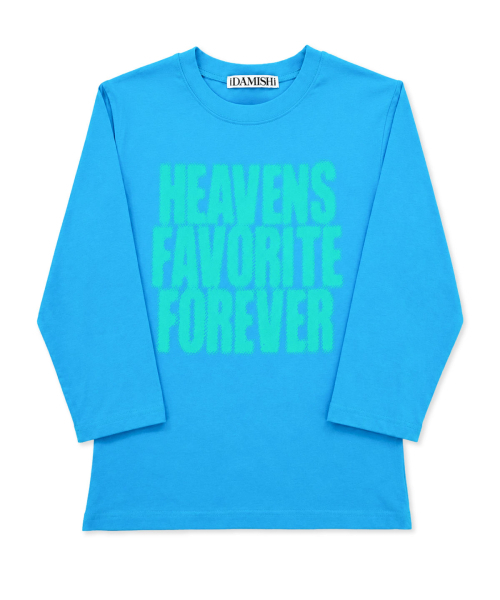 DAMISH（ダミシュ）の「ハーフトーンレタリング7部Tシャツ_ブルー（Tシャツ/カットソー・レディース・ブルー・OS）」の5枚目の写真