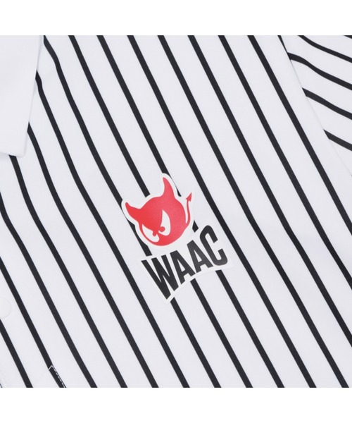 WAAC(ワック)の「MENS マルチストライプポロ(ポロシャツ・メンズ・ブラック/ライトブルー・MEDIUM/SMALL)」の4枚目の写真