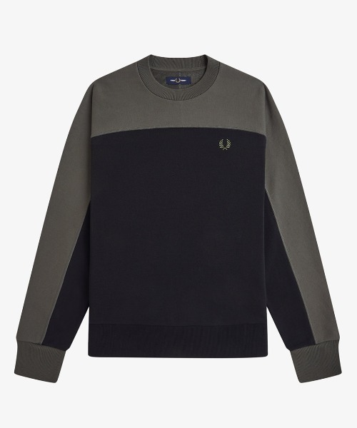 FRED PERRY(フレッドペリー)の「Colour Block Sweatshirt/カラーブロックスウェット(スウェット・メンズ・ブラック・M/L/S)」の7枚目の写真