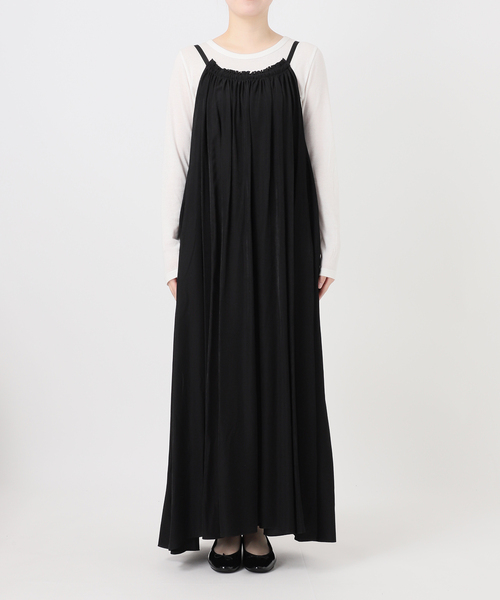 IENA（イエナ）の「ギャザーネックキャミワンピース（ワンピース・レディース・ブラック/カーキ・36/38）」の18枚目の写真