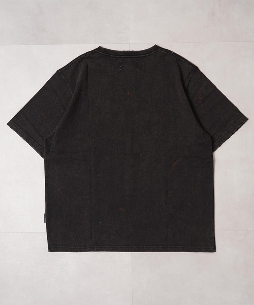 1111clothing(ワンフォークロージング)の「スノー加工 ドリッピング Tシャツ / Snow-Print Dripping T-Shirt(Tシャツ/カットソー・メンズ・ホワイト/ブラック・M/S)」の12枚目の写真