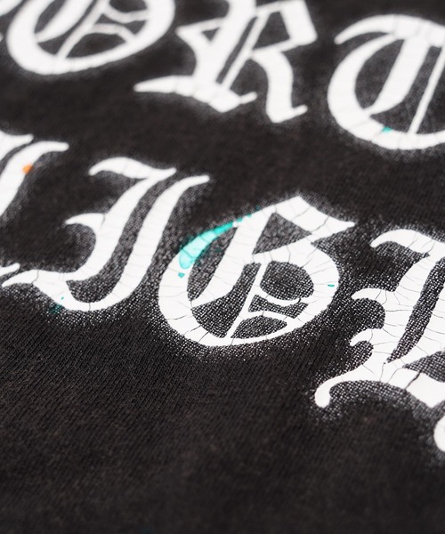 1111clothing(ワンフォークロージング)の「スノー加工 ドリッピング Tシャツ / Snow-Print Dripping T-Shirt(Tシャツ/カットソー・メンズ・ホワイト/ブラック・M/S)」の21枚目の写真