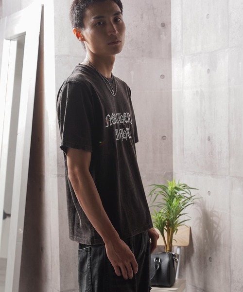 1111clothing(ワンフォークロージング)の「スノー加工 ドリッピング Tシャツ / Snow-Print Dripping T-Shirt(Tシャツ/カットソー・メンズ・ホワイト/ブラック・M/S)」の16枚目の写真