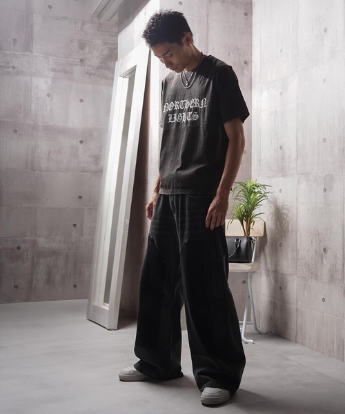 1111clothing(ワンフォークロージング)の「スノー加工 ドリッピング Tシャツ / Snow-Print Dripping T-Shirt(Tシャツ/カットソー・メンズ・ホワイト/ブラック・M/S)」の17枚目の写真
