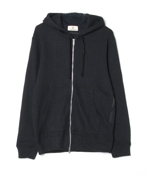SEAGREEN(シーグリーン)の「SEAGREEN(シーグリーン) BIG WAFFLE HOODIE(パーカー・メンズ・ブラウン/ブラック・2/3)」の1枚目の写真
