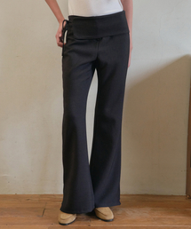 Waist wrap slim boots cut pants_Charcoal(O25-PT10)