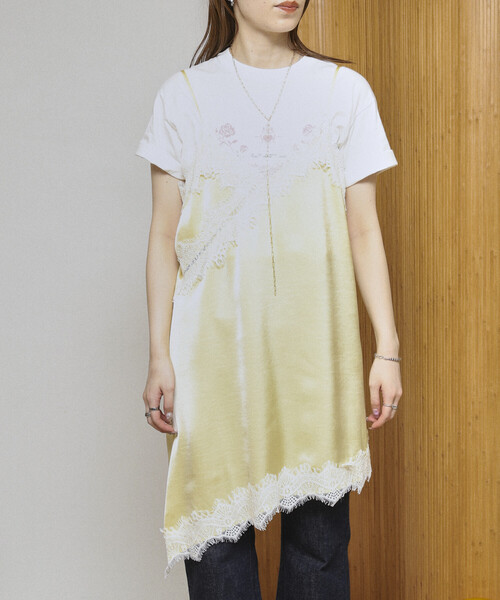 Firsthand(ファーストハンド)の「Firsthand/ファーストハンド レース切り替え ヴィンテージサテン キャミトップ【限定展開】(キャミソール・レディース・ブラウン/オフホワイト/レモンイエロー/ブラック・FREE)」の11枚目の写真