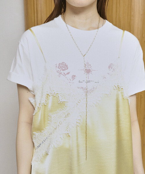 Firsthand(ファーストハンド)の「Firsthand/ファーストハンド レース切り替え ヴィンテージサテン キャミトップ【限定展開】(キャミソール・レディース・ブラウン/オフホワイト/レモンイエロー/ブラック・FREE)」の18枚目の写真