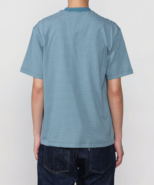 DANTON(ダントン)の「DANTON | マルチボーダー ポケットクルーネックTシャツ MEN(Tシャツ/カットソー・メンズ・ブルー系その他5/ブラック系その他/ブルー系その他・XL/S/L/M)」の18枚目の写真